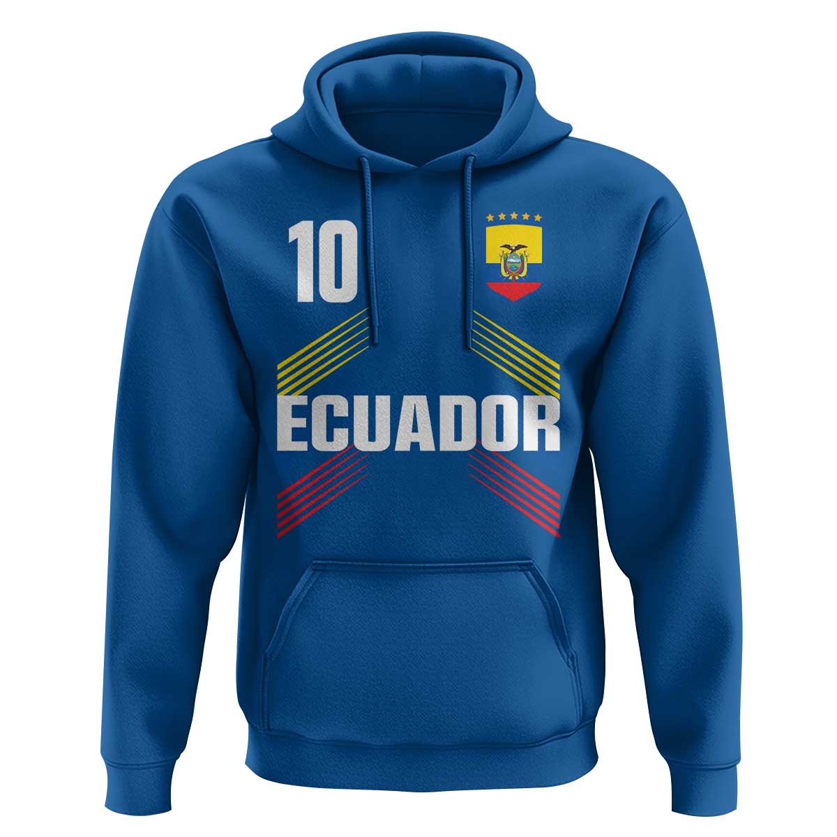Ecuador Soccer Sports Graphic Number 10 Jersey Style Hoodie Proud Ecuadorian Football Fans Game Day Pride