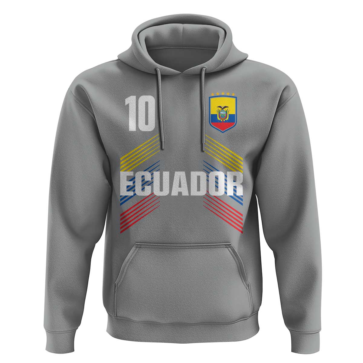 Ecuador Soccer Sports Graphic Number 10 Jersey Style Hoodie Proud Ecuadorian Football Fans Game Day Pride