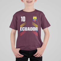 Ecuador Soccer Sports Graphic Number 10 Jersey Style T Shirt For Kid Proud Ecuadorian Football Fans Game Day Pride