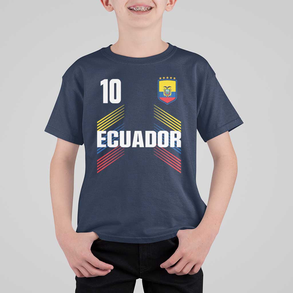 Ecuador Soccer Sports Graphic Number 10 Jersey Style T Shirt For Kid Proud Ecuadorian Football Fans Game Day Pride