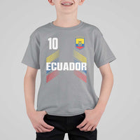 Ecuador Soccer Sports Graphic Number 10 Jersey Style T Shirt For Kid Proud Ecuadorian Football Fans Game Day Pride