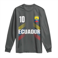 Ecuador Soccer Sports Graphic Number 10 Jersey Style Long Sleeve Shirt Proud Ecuadorian Football Fans Game Day Pride