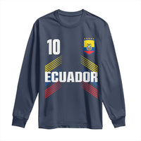 Ecuador Soccer Sports Graphic Number 10 Jersey Style Long Sleeve Shirt Proud Ecuadorian Football Fans Game Day Pride