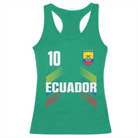 Ecuador Soccer Sports Graphic Number 10 Jersey Style Racerback Tank Top Proud Ecuadorian Football Fans Game Day Pride