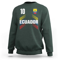 Ecuador Soccer Sports Graphic Number 10 Jersey Style Sweatshirt Proud Ecuadorian Football Fans Game Day Pride