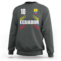 Ecuador Soccer Sports Graphic Number 10 Jersey Style Sweatshirt Proud Ecuadorian Football Fans Game Day Pride
