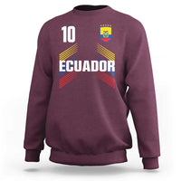 Ecuador Soccer Sports Graphic Number 10 Jersey Style Sweatshirt Proud Ecuadorian Football Fans Game Day Pride