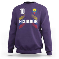 Ecuador Soccer Sports Graphic Number 10 Jersey Style Sweatshirt Proud Ecuadorian Football Fans Game Day Pride