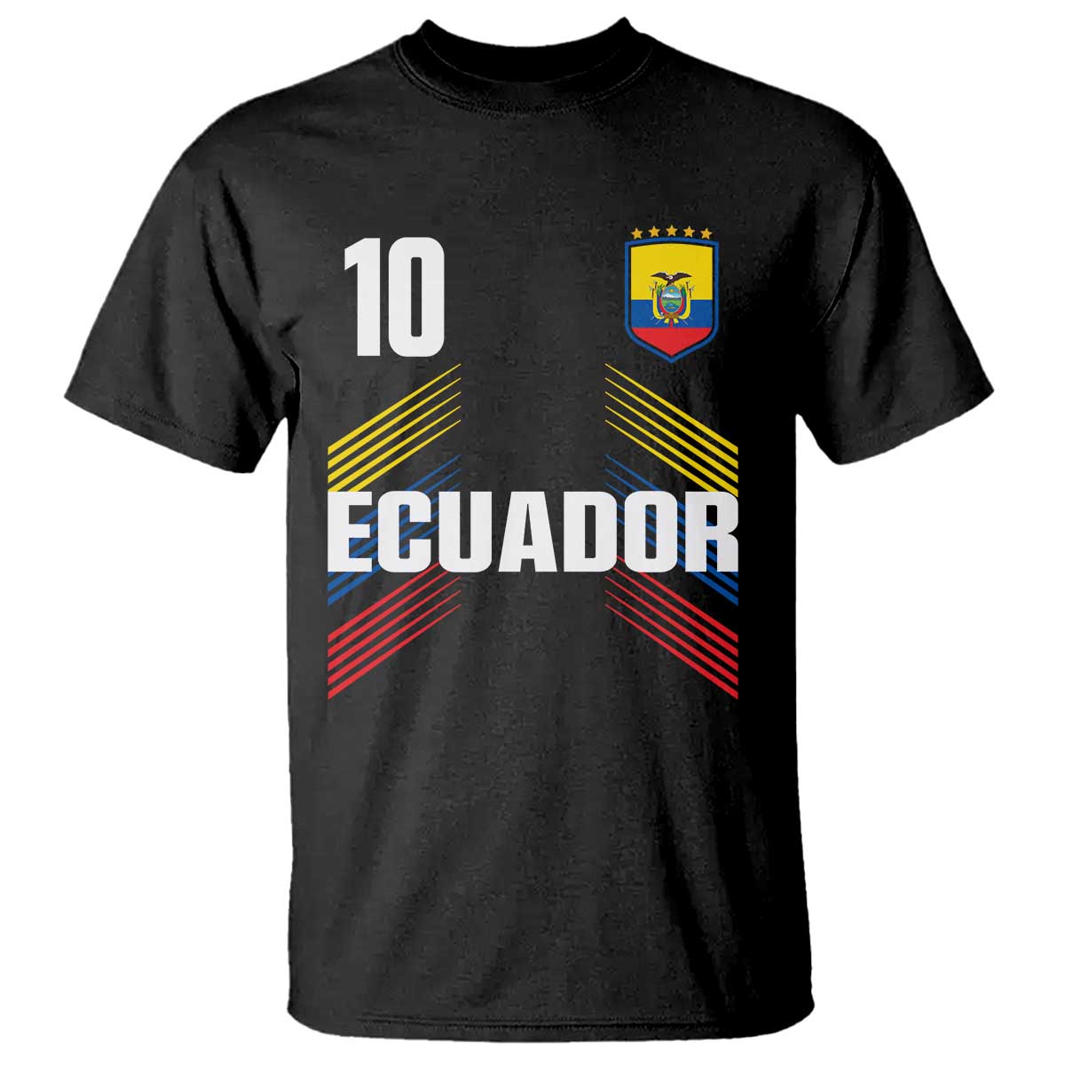 Ecuador Soccer Sports Graphic Number 10 Jersey Style T Shirt Proud Ecuadorian Football Fans Game Day Pride