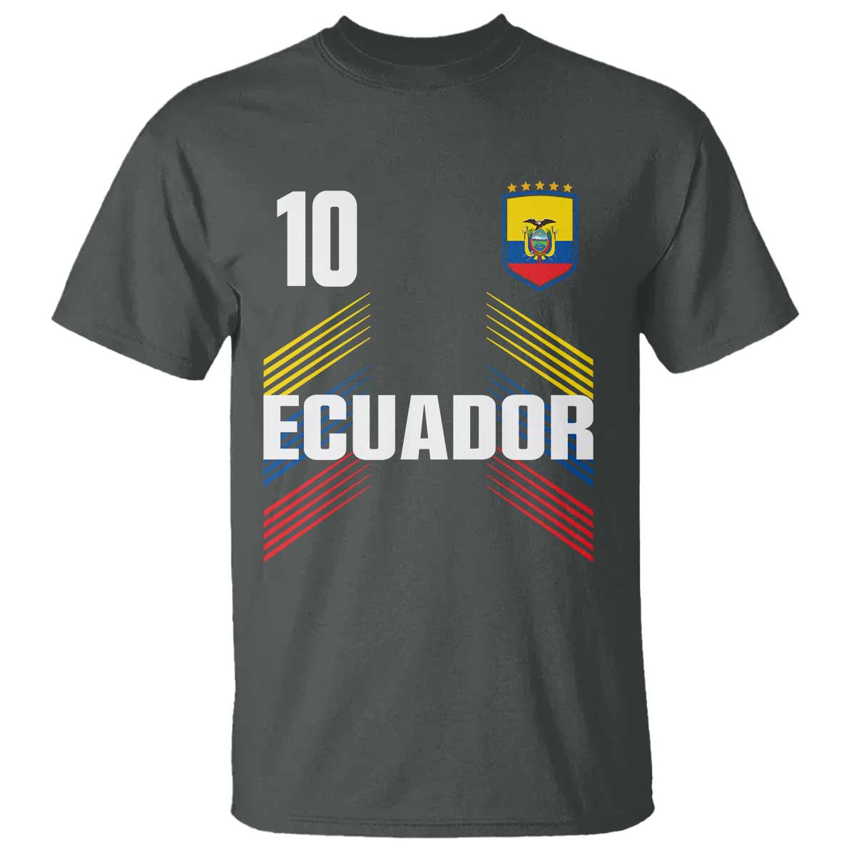 Ecuador Soccer Sports Graphic Number 10 Jersey Style T Shirt Proud Ecuadorian Football Fans Game Day Pride