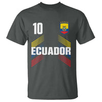 Ecuador Soccer Sports Graphic Number 10 Jersey Style T Shirt Proud Ecuadorian Football Fans Game Day Pride