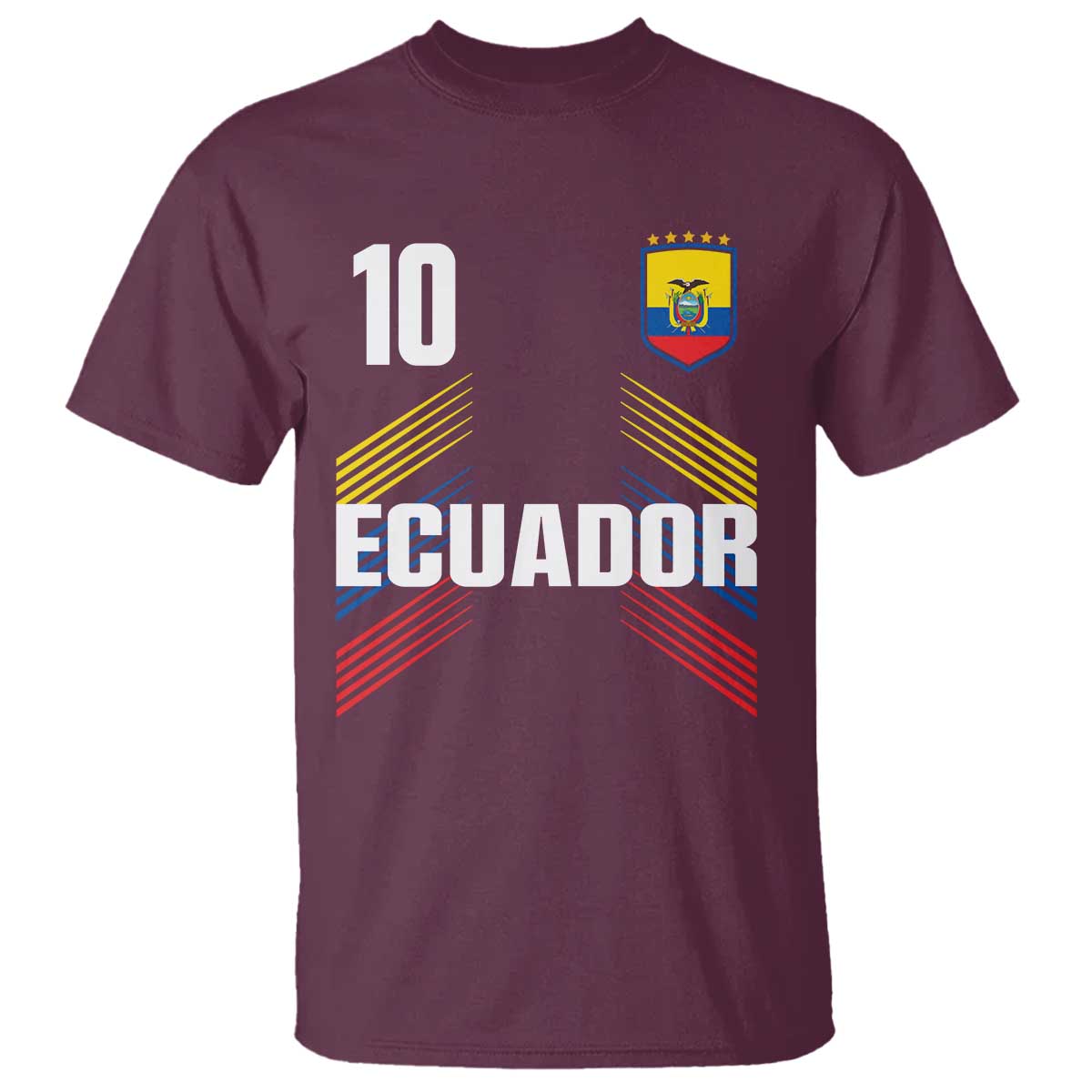 Ecuador Soccer Sports Graphic Number 10 Jersey Style T Shirt Proud Ecuadorian Football Fans Game Day Pride
