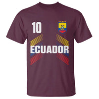 Ecuador Soccer Sports Graphic Number 10 Jersey Style T Shirt Proud Ecuadorian Football Fans Game Day Pride