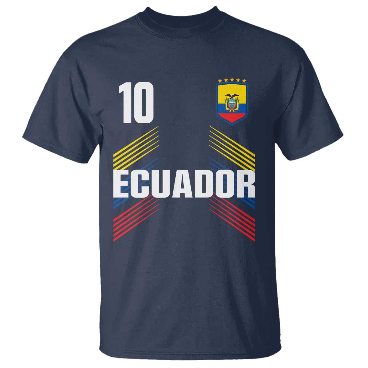 Ecuador Soccer Sports Graphic Number 10 Jersey Style T Shirt Proud Ecuadorian Football Fans Game Day Pride