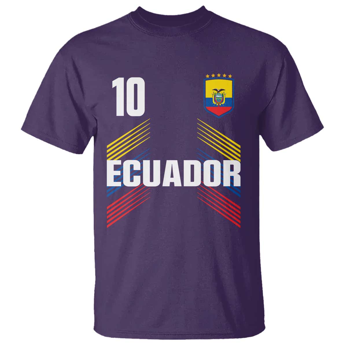 Ecuador Soccer Sports Graphic Number 10 Jersey Style T Shirt Proud Ecuadorian Football Fans Game Day Pride
