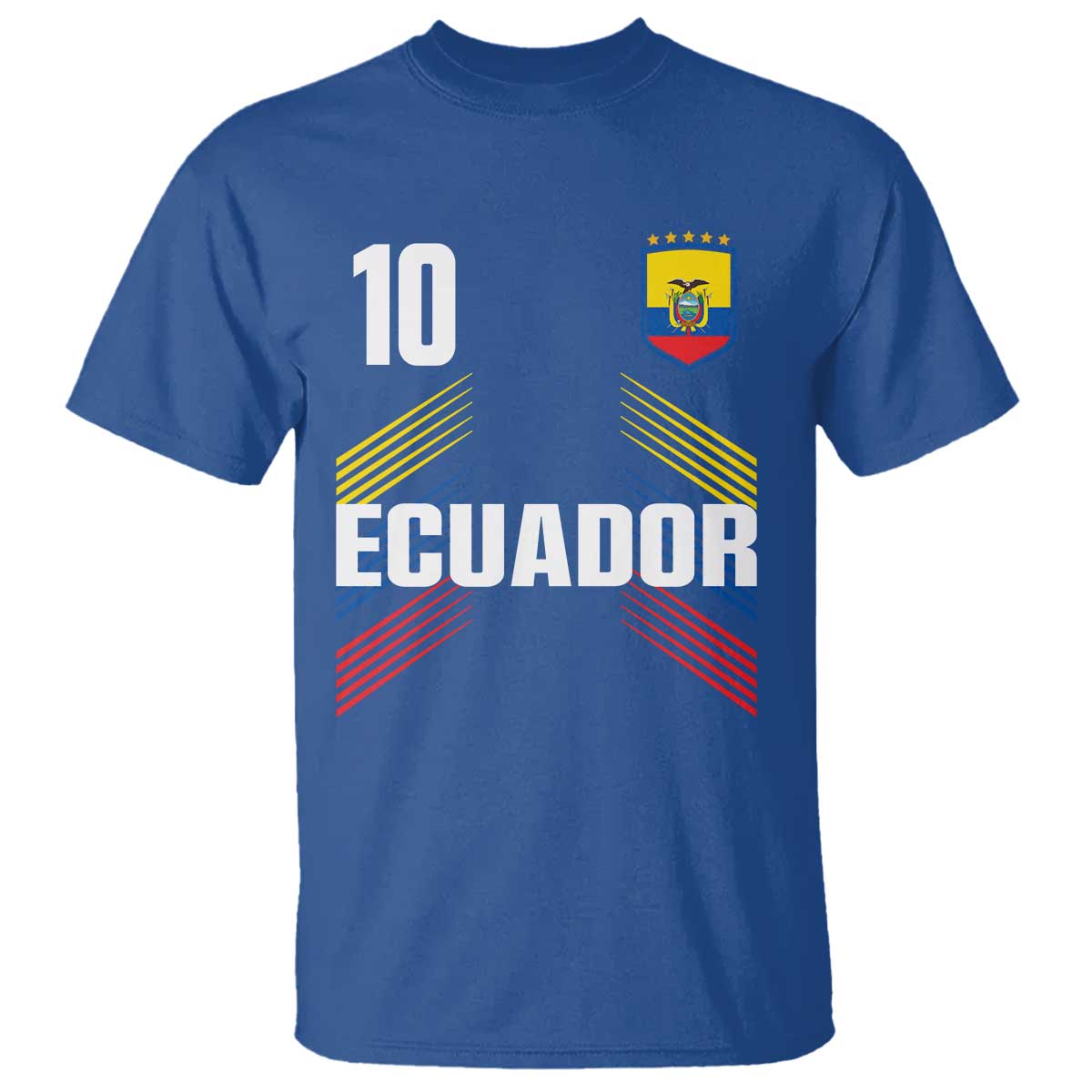 Ecuador Soccer Sports Graphic Number 10 Jersey Style T Shirt Proud Ecuadorian Football Fans Game Day Pride