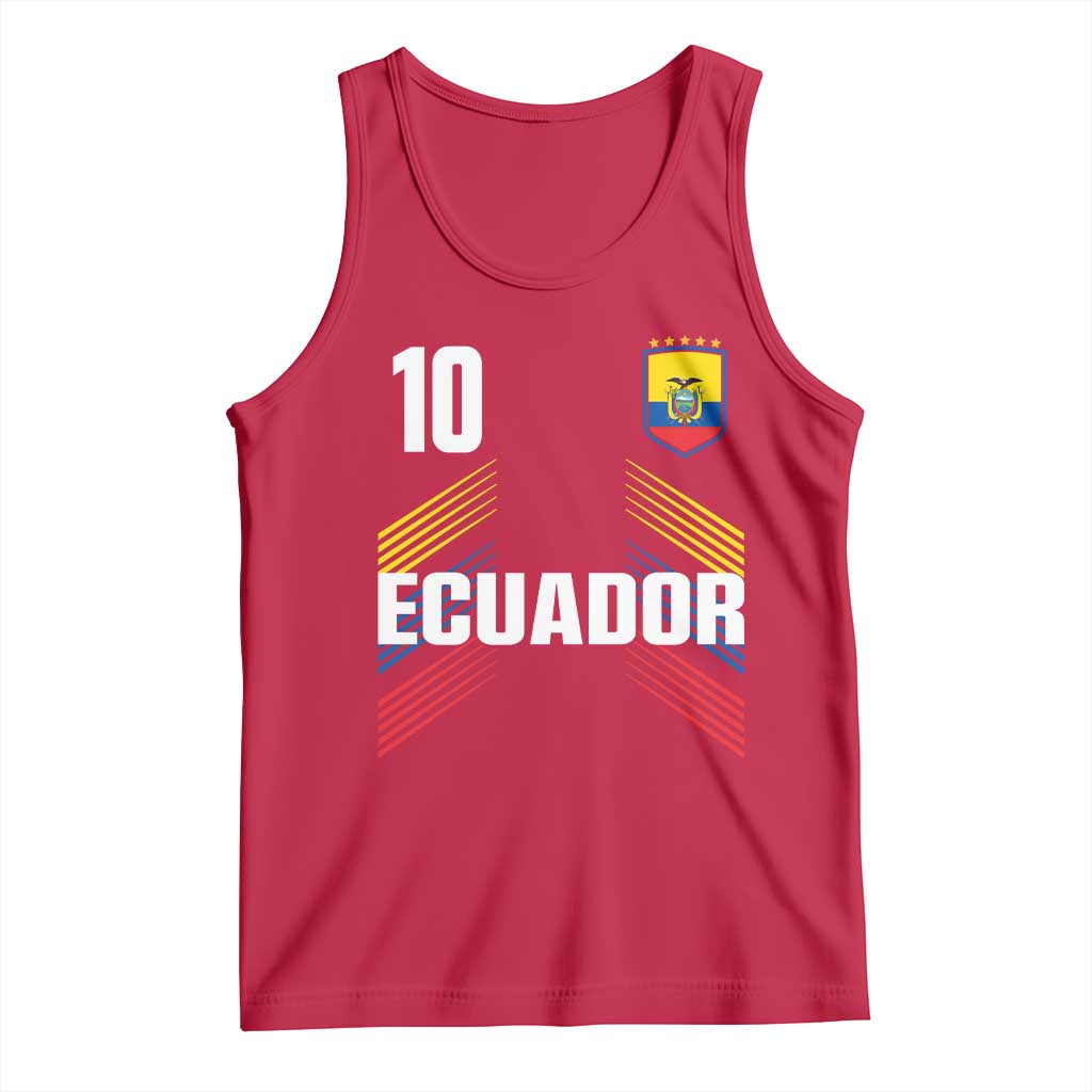 Ecuador Soccer Sports Graphic Number 10 Jersey Style Tank Top Proud Ecuadorian Football Fans Game Day Pride
