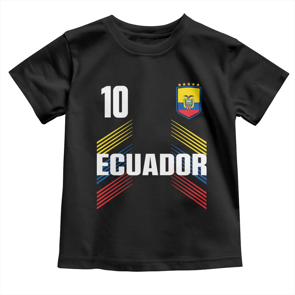 Ecuador Soccer Sports Graphic Number 10 Jersey Style Toddler T Shirt Proud Ecuadorian Football Fans Game Day Pride