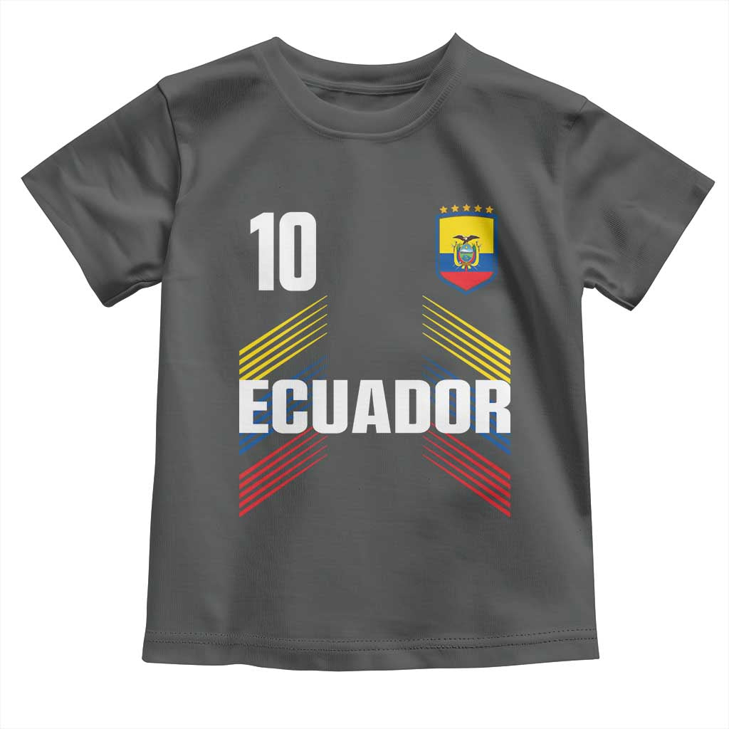 Ecuador Soccer Sports Graphic Number 10 Jersey Style Toddler T Shirt Proud Ecuadorian Football Fans Game Day Pride