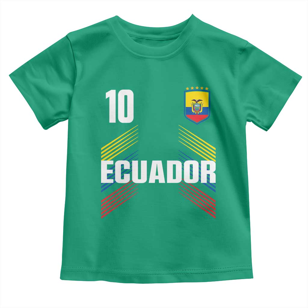 Ecuador Soccer Sports Graphic Number 10 Jersey Style Toddler T Shirt Proud Ecuadorian Football Fans Game Day Pride