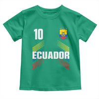 Ecuador Soccer Sports Graphic Number 10 Jersey Style Toddler T Shirt Proud Ecuadorian Football Fans Game Day Pride