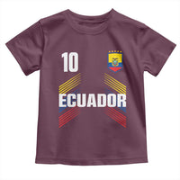 Ecuador Soccer Sports Graphic Number 10 Jersey Style Toddler T Shirt Proud Ecuadorian Football Fans Game Day Pride