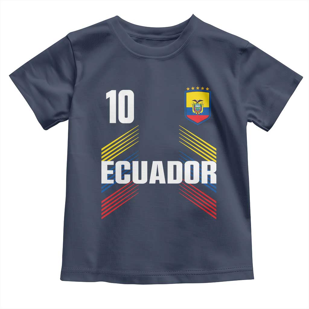 Ecuador Soccer Sports Graphic Number 10 Jersey Style Toddler T Shirt Proud Ecuadorian Football Fans Game Day Pride