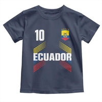Ecuador Soccer Sports Graphic Number 10 Jersey Style Toddler T Shirt Proud Ecuadorian Football Fans Game Day Pride