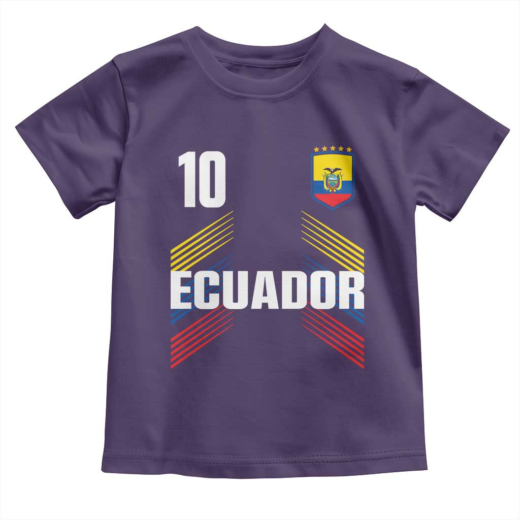 Ecuador Soccer Sports Graphic Number 10 Jersey Style Toddler T Shirt Proud Ecuadorian Football Fans Game Day Pride
