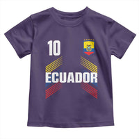 Ecuador Soccer Sports Graphic Number 10 Jersey Style Toddler T Shirt Proud Ecuadorian Football Fans Game Day Pride