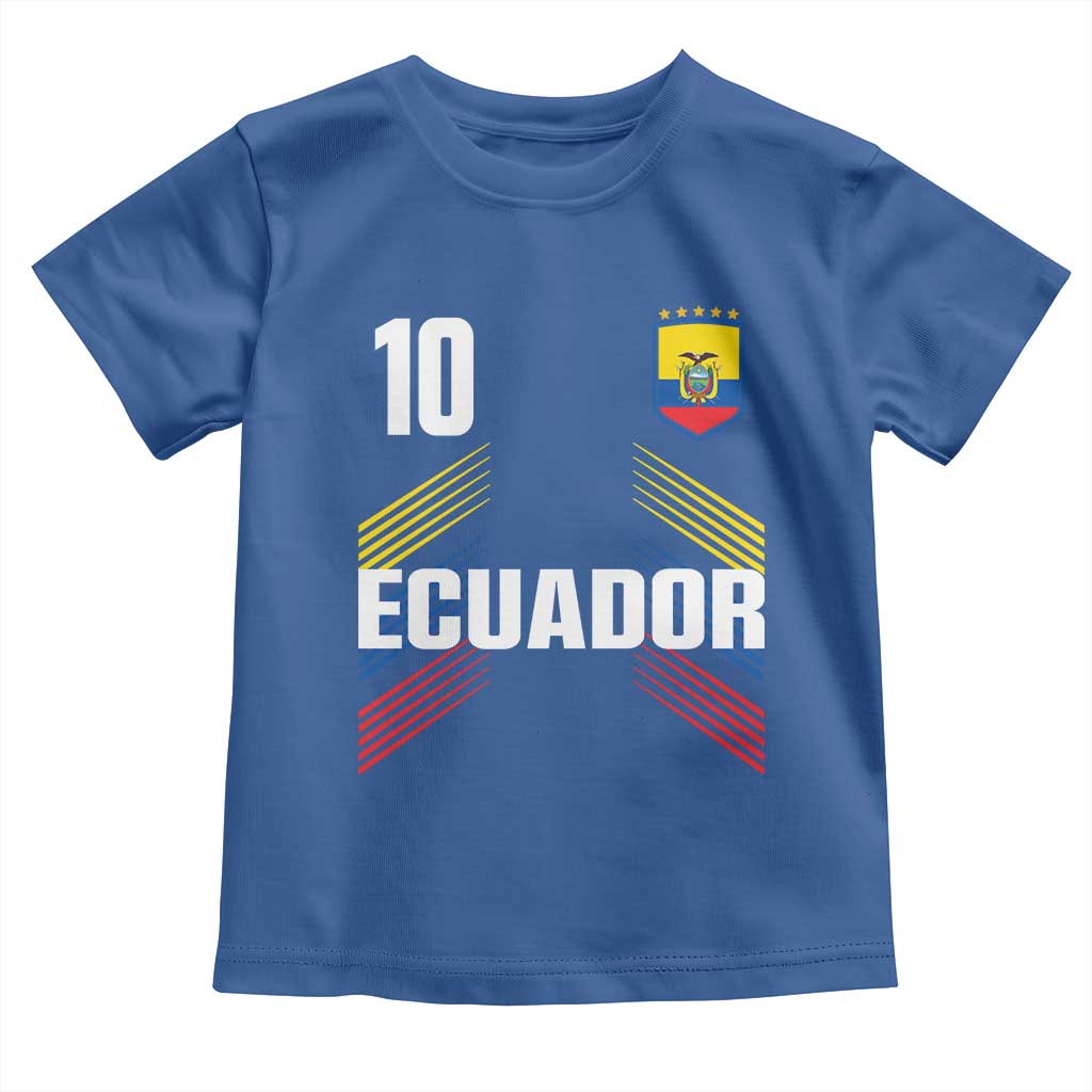 Ecuador Soccer Sports Graphic Number 10 Jersey Style Toddler T Shirt Proud Ecuadorian Football Fans Game Day Pride