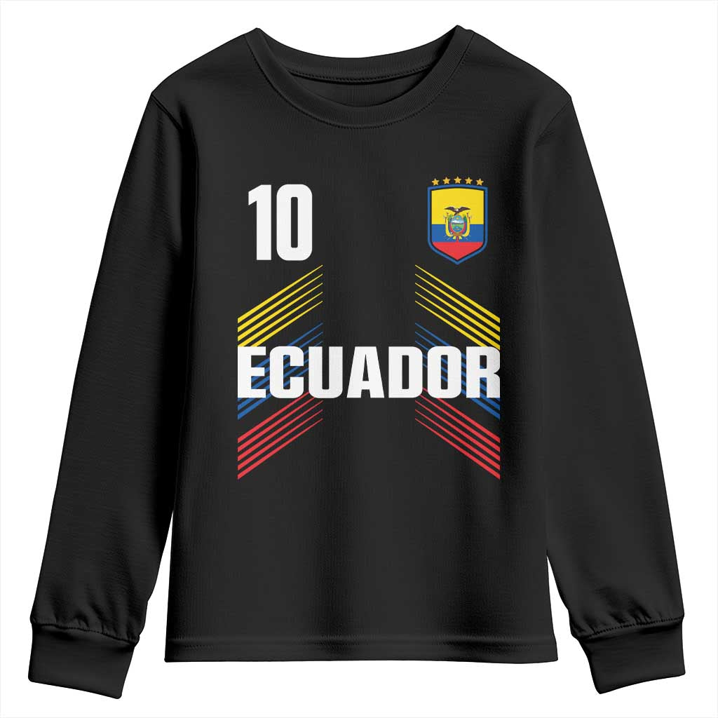 Ecuador Soccer Sports Graphic Number 10 Jersey Style Youth Sweatshirt Proud Ecuadorian Football Fans Game Day Pride