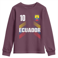Ecuador Soccer Sports Graphic Number 10 Jersey Style Youth Sweatshirt Proud Ecuadorian Football Fans Game Day Pride
