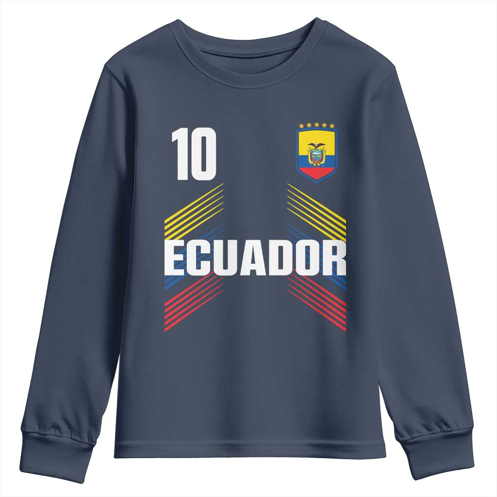 Ecuador Soccer Sports Graphic Number 10 Jersey Style Youth Sweatshirt Proud Ecuadorian Football Fans Game Day Pride