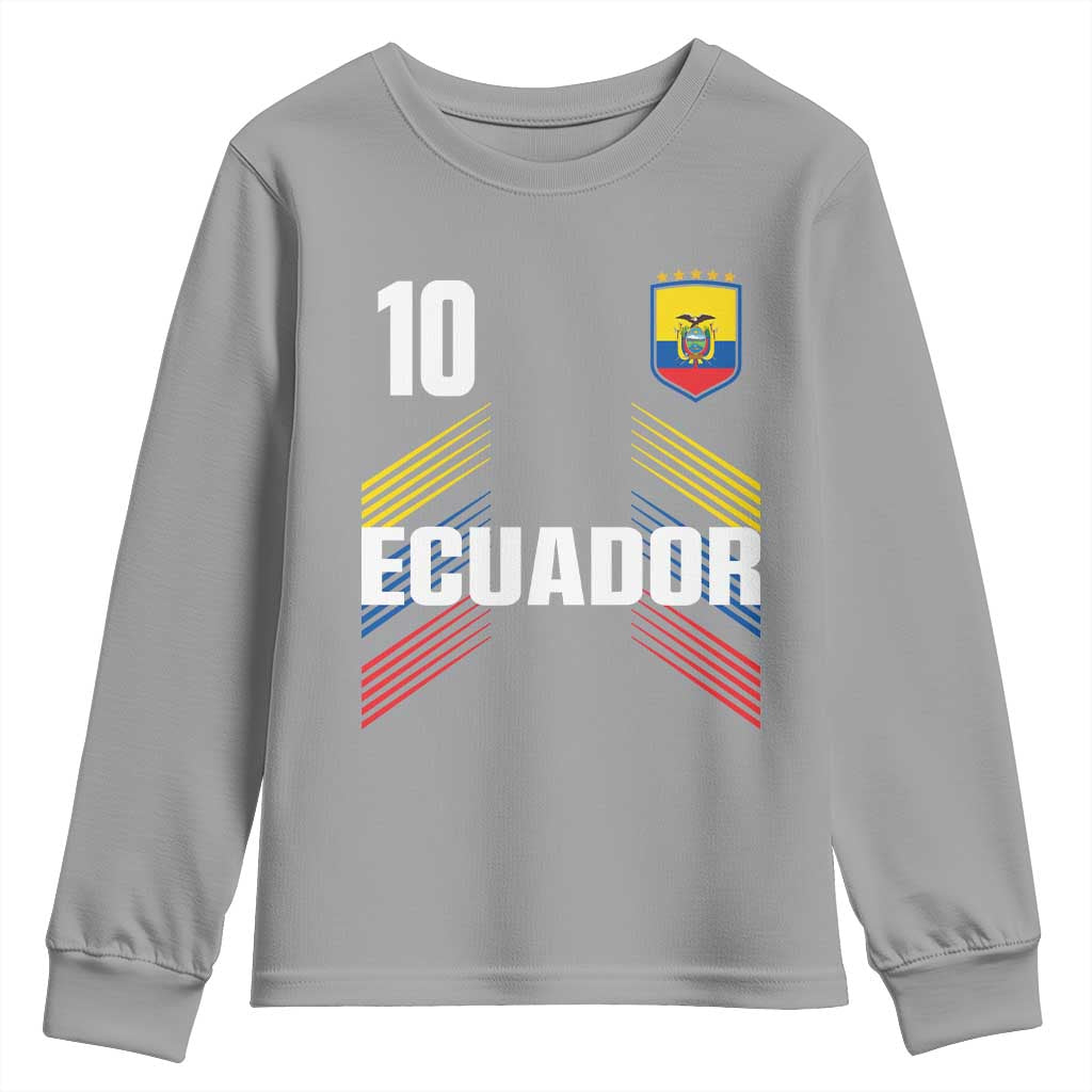 Ecuador Soccer Sports Graphic Number 10 Jersey Style Youth Sweatshirt Proud Ecuadorian Football Fans Game Day Pride