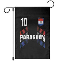 Paraguay Soccer Sports Graphic Number 10 Jersey Style Garden Flag Proud Paraguayan Football Fans Game Day Pride