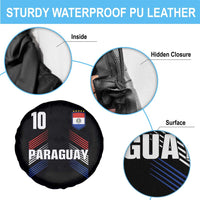 Paraguay Soccer Sports Graphic Number 10 Jersey Style Spare Tire Cover Proud Paraguayan Football Fans Game Day Pride