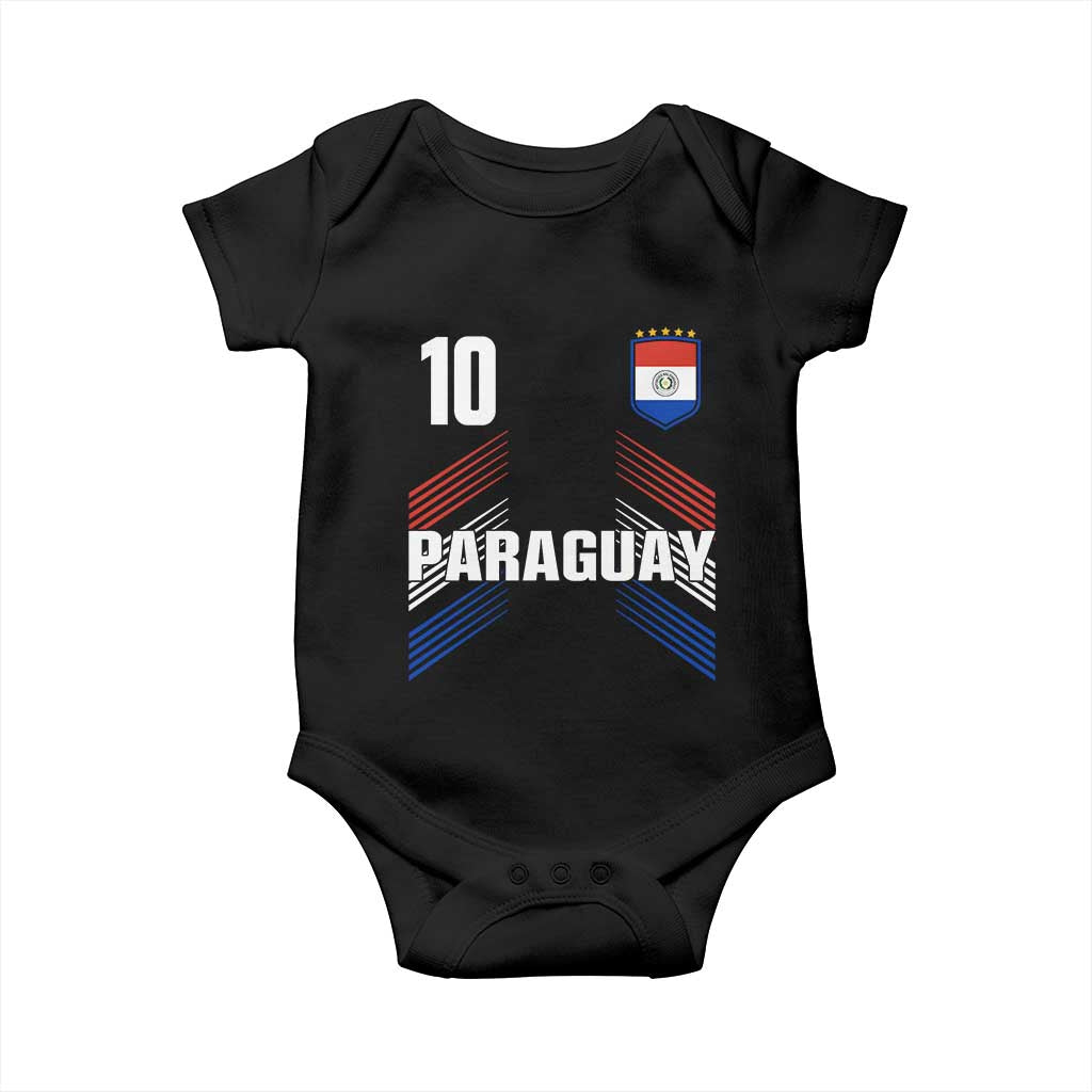 Paraguay Soccer Sports Graphic Number 10 Jersey Style Baby Onesie Proud Paraguayan Football Fans Game Day Pride