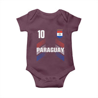 Paraguay Soccer Sports Graphic Number 10 Jersey Style Baby Onesie Proud Paraguayan Football Fans Game Day Pride
