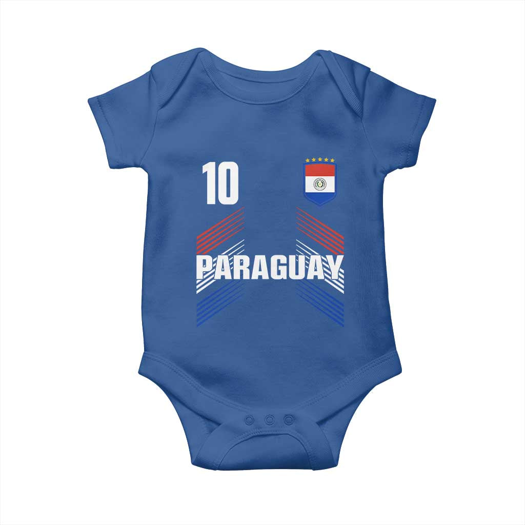 Paraguay Soccer Sports Graphic Number 10 Jersey Style Baby Onesie Proud Paraguayan Football Fans Game Day Pride