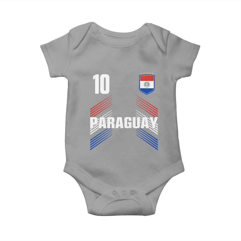 Paraguay Soccer Sports Graphic Number 10 Jersey Style Baby Onesie Proud Paraguayan Football Fans Game Day Pride