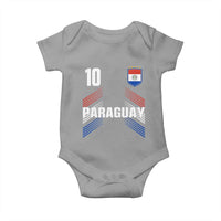 Paraguay Soccer Sports Graphic Number 10 Jersey Style Baby Onesie Proud Paraguayan Football Fans Game Day Pride
