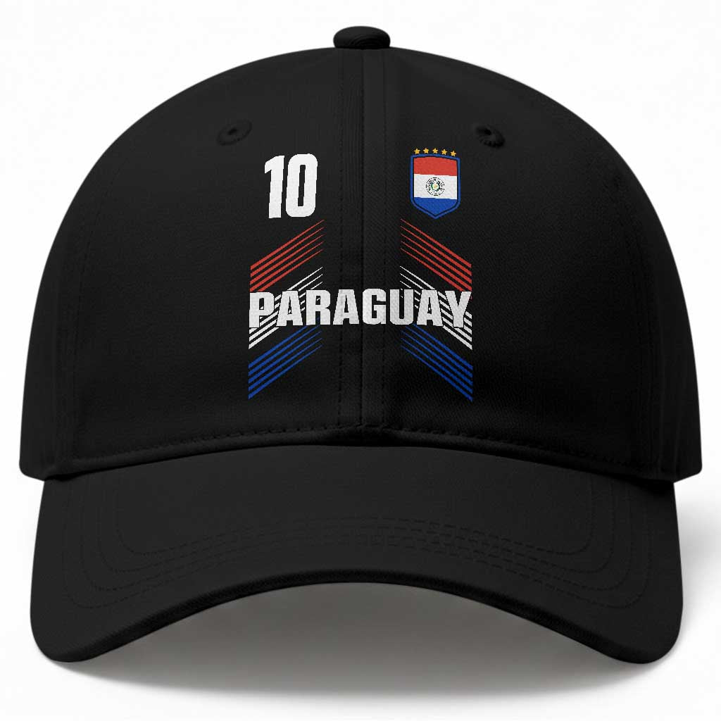 Paraguay Soccer Sports Graphic Number 10 Jersey Style Baseball Cap Proud Paraguayan Football Fans Game Day Pride