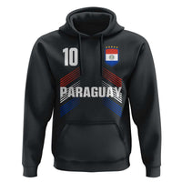 Paraguay Soccer Sports Graphic Number 10 Jersey Style Hoodie Proud Paraguayan Football Fans Game Day Pride
