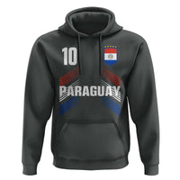 Paraguay Soccer Sports Graphic Number 10 Jersey Style Hoodie Proud Paraguayan Football Fans Game Day Pride