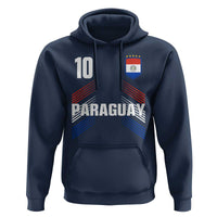 Paraguay Soccer Sports Graphic Number 10 Jersey Style Hoodie Proud Paraguayan Football Fans Game Day Pride
