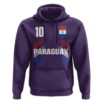 Paraguay Soccer Sports Graphic Number 10 Jersey Style Hoodie Proud Paraguayan Football Fans Game Day Pride
