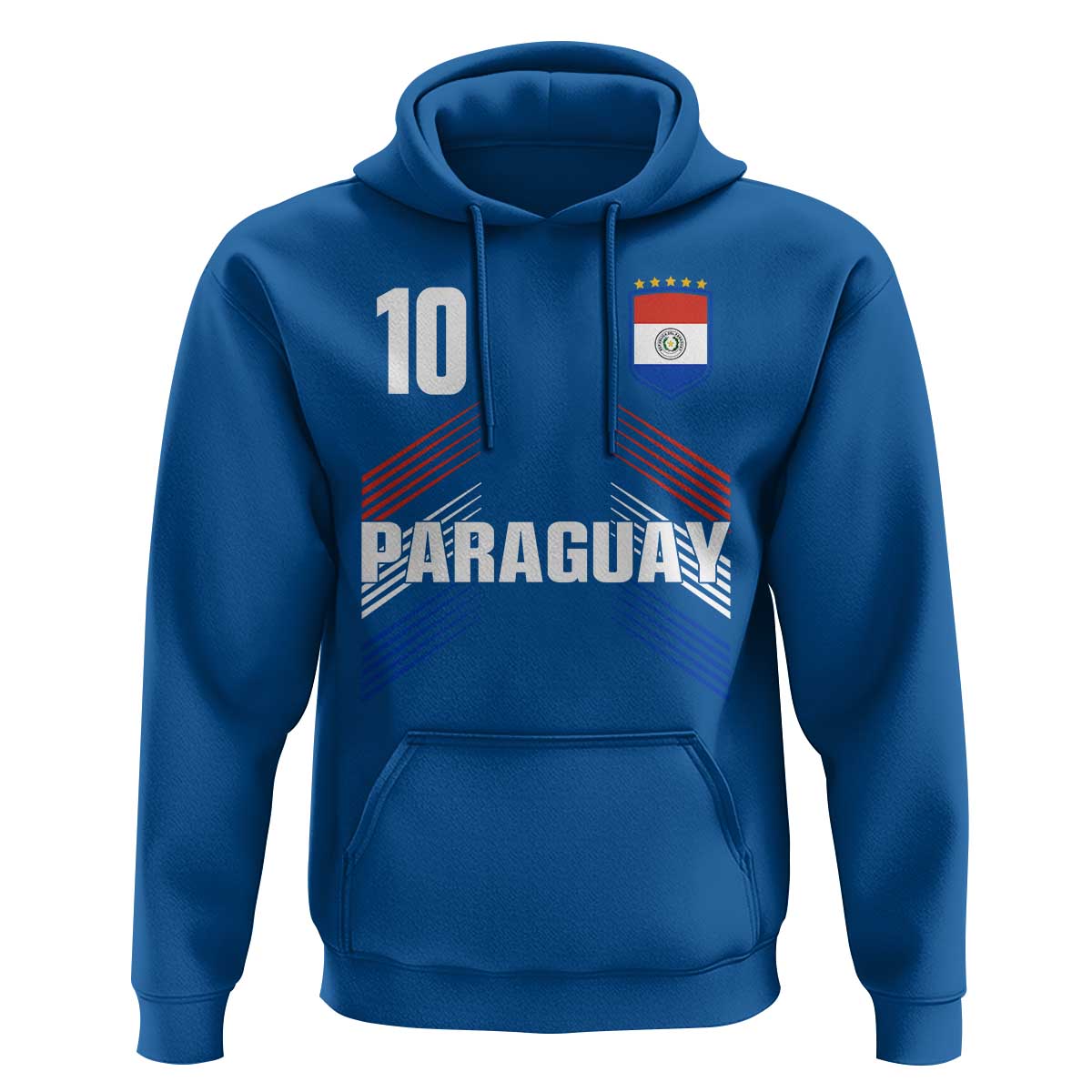 Paraguay Soccer Sports Graphic Number 10 Jersey Style Hoodie Proud Paraguayan Football Fans Game Day Pride