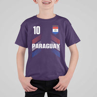 Paraguay Soccer Sports Graphic Number 10 Jersey Style T Shirt For Kid Proud Paraguayan Football Fans Game Day Pride