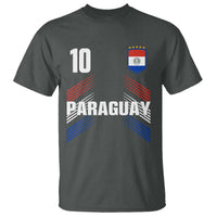 Paraguay Soccer Sports Graphic Number 10 Jersey Style T Shirt Proud Paraguayan Football Fans Game Day Pride
